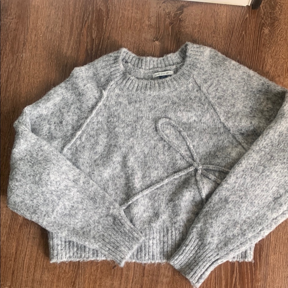 American Eagle Outfitters Gray Crew Neck Sweater